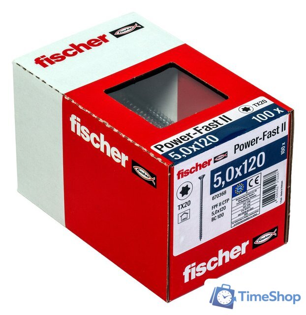 Шуруп Fischer FPF II CTP 670368 (100 шт) - Изображение №2 — Интернет-магазин Time-Shop