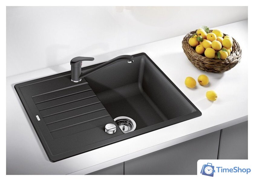 Кухонная мойка Blanco Zia 45 S Compact 526008 (черный, клапан-автомат) - Изображение №3 — Интернет-магазин Time-Shop