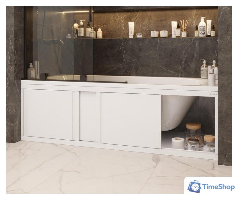 Фронтальный экран под ванну Onika Одио 140 514003 (белый) - Изображение №1 — Интернет-магазин Time-Shop