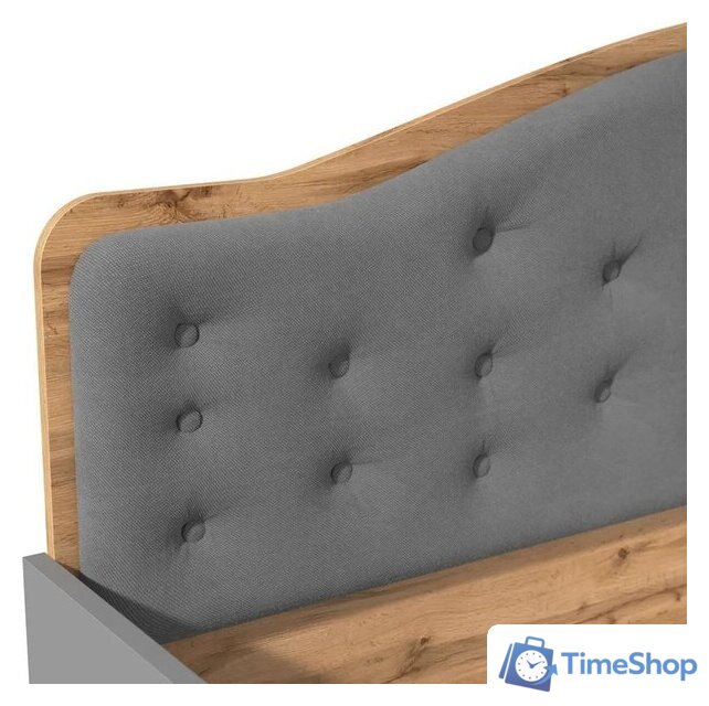 Кровать-тахта Modula Карпин INV01KM-2S-2056/987/1116(06) (серый/дуб натюрель/серый ткань) - Изображение №4 — Интернет-магазин Time-Shop