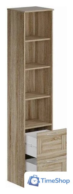 Стеллаж Mio Tesoro Сириус 2 ящика 39x190 2.02.07.140.3 (сонома) - Изображение №2 — Интернет-магазин Time-Shop