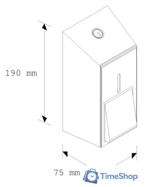 Дозатор для жидкого мыла Merida Stella Mini DSM102 (матовый) - Изображение №3 — Интернет-магазин Time-Shop