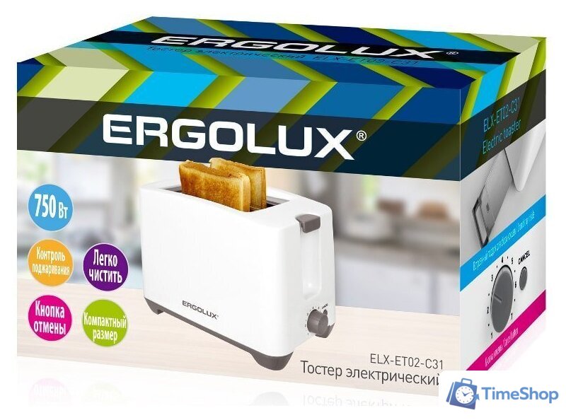 Тостер Ergolux ELX-ET02-C31 - Изображение №2 — Интернет-магазин Time-Shop