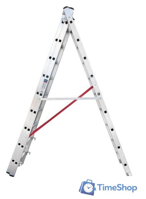 Лестница-стремянка Новая высота NV 523 трёхсекционная индустриальная 3x9 ступеней - Изображение №4 — Интернет-магазин Time-Shop