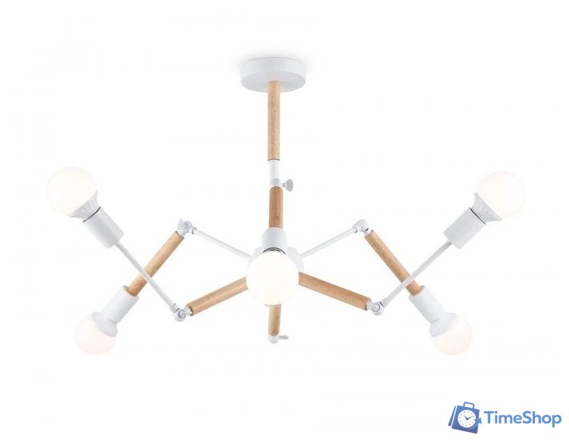 Подвесная люстра Ambrella light Traditional TR80485/6 WH/LW (белый/светлое дерево) - Изображение №6 — Интернет-магазин Time-Shop