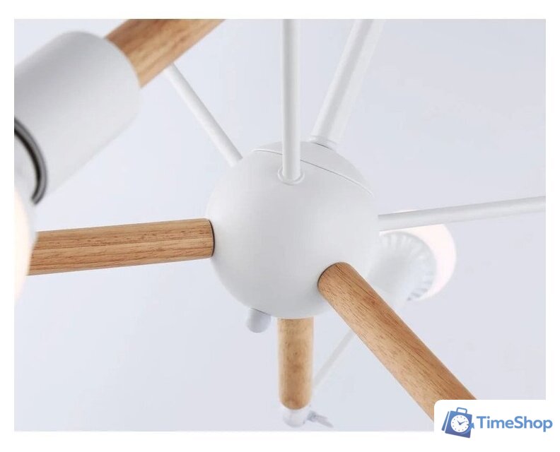 Подвесная люстра Ambrella light Traditional TR80485/6 WH/LW (белый/светлое дерево) - Изображение №5 — Интернет-магазин Time-Shop