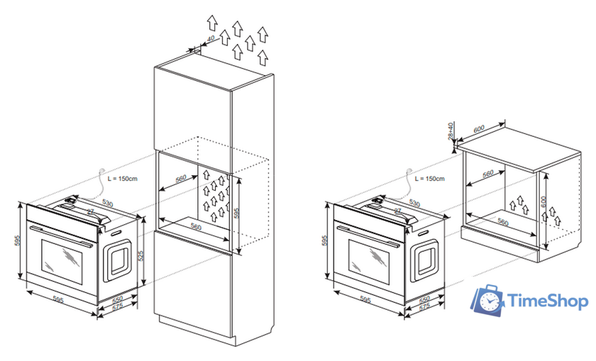 Электрический духовой шкаф Hansa BOEI681621 - Изображение №3 — Интернет-магазин Time-Shop