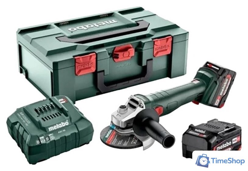 Угловая шлифмашина Metabo W 18 L 9-125 602247510 (с 2-мя АКБ, кейс) - Изображение №1 — Интернет-магазин Time-Shop