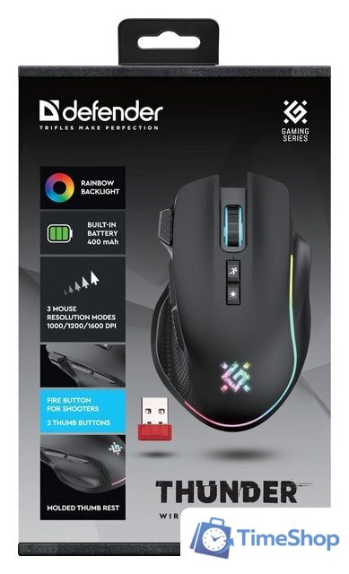 Игровая мышь Defender Thunder GM-213 - Изображение №6 — Интернет-магазин Time-Shop