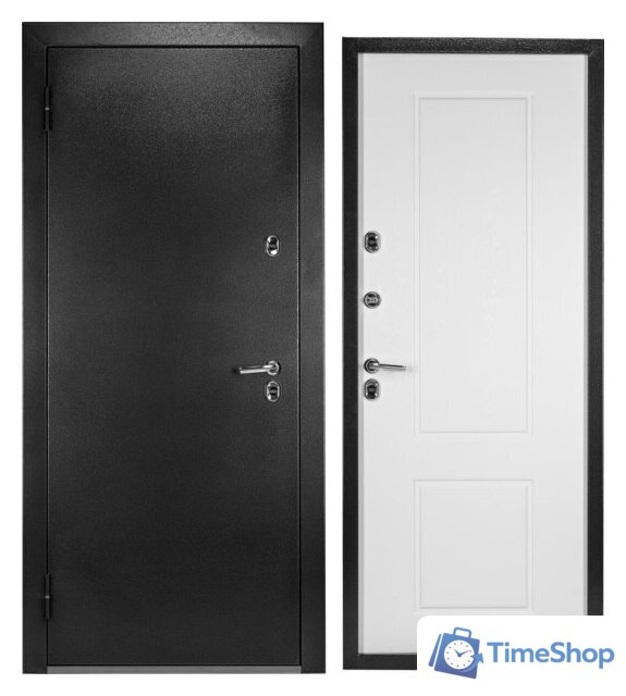 Металлическая дверь Guard Термо MG109 86x205 левая (черное серебро/белый ясень) - Изображение №1 — Интернет-магазин Time-Shop