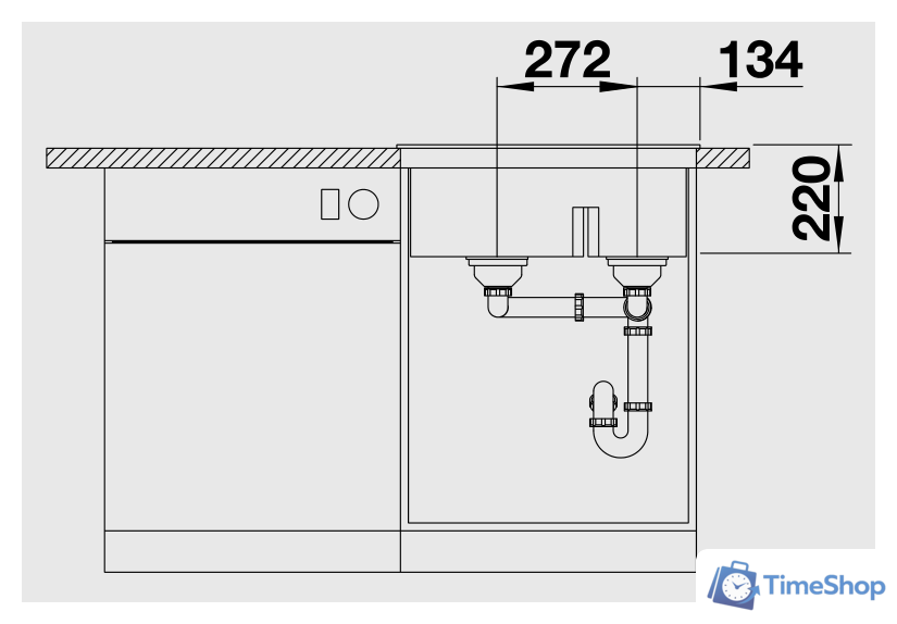 Кухонная мойка Blanco Pleon 6 Split (белый) [521693] - Изображение №4 — Интернет-магазин Time-Shop