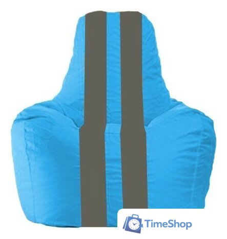 Кресло-мешок Flagman Спортинг С1.1-270 (голубой/темно-серый) - Изображение №1 — Интернет-магазин Time-Shop