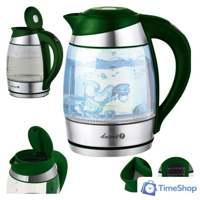 Электрический чайник Lucznik WK-2020 (зеленый) - Изображение №6 — Интернет-магазин Time-Shop