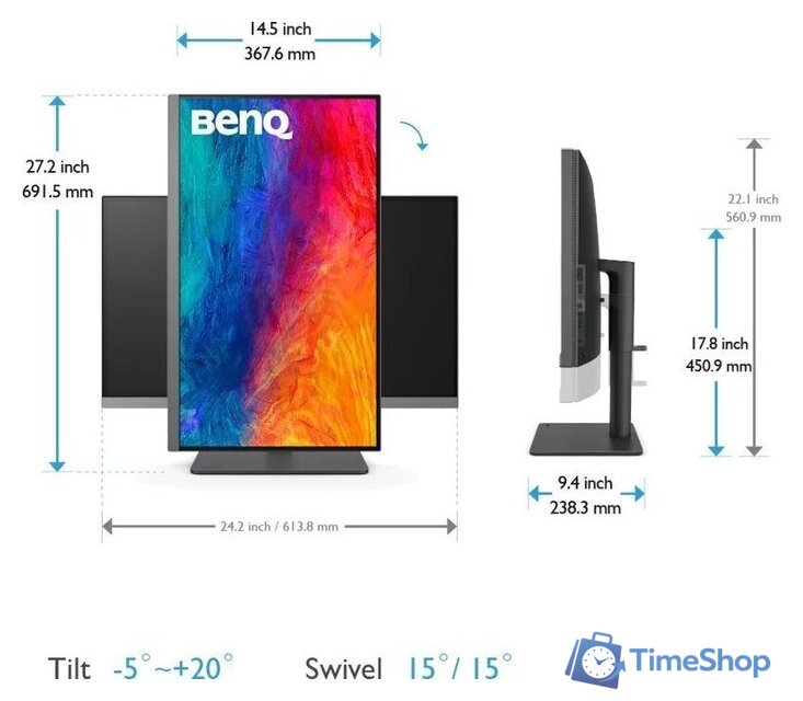 Монитор BenQ DesignVue PD2706U - Изображение №9 — Интернет-магазин Time-Shop