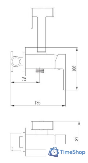 Гигиенический душ Haiba HB5511-7 (черный) - Изображение №2 — Интернет-магазин Time-Shop