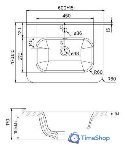  IDDIS Тумба под умывальник Brick 60 BRI60WFi95 - Изображение №9 — Интернет-магазин Time-Shop