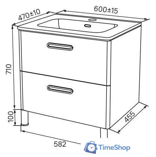  IDDIS Тумба под умывальник Brick 60 BRI60WFi95 - Изображение №7 — Интернет-магазин Time-Shop