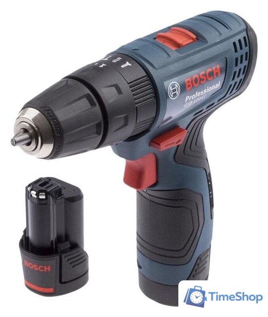 Ударная дрель-шуруповерт Bosch GSB 120-LI Professional 06019G8102 (с 2-мя АКБ, кейс, набор оснастки) - Изображение №2 — Интернет-магазин Time-Shop