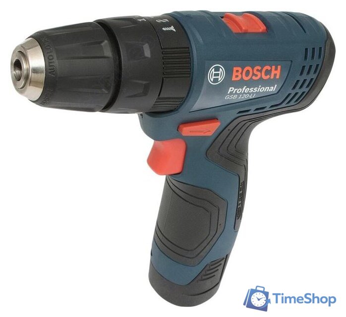 Ударная дрель-шуруповерт Bosch GSB 120-LI Professional 06019G8102 (с 2-мя АКБ, кейс, набор оснастки) - Изображение №6 — Интернет-магазин Time-Shop