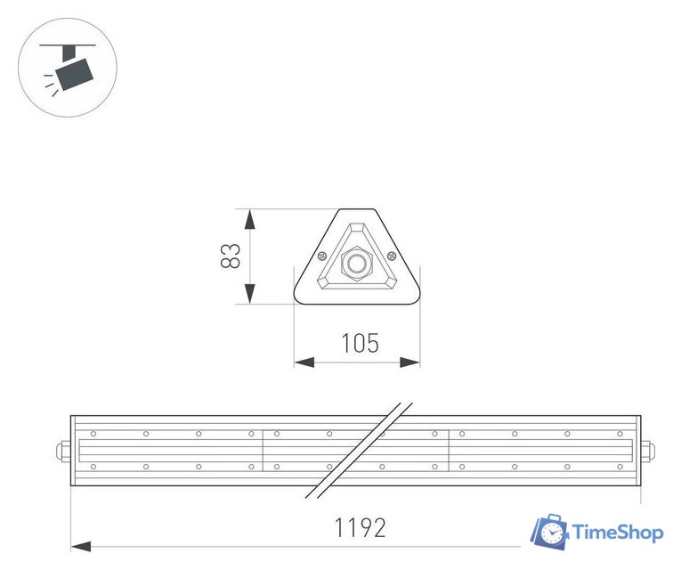 Линейный светильник Arlight SP-LAGERN-L1200-200W Day5000 WH 50х90deg 052021 - Изображение №3 — Интернет-магазин Time-Shop