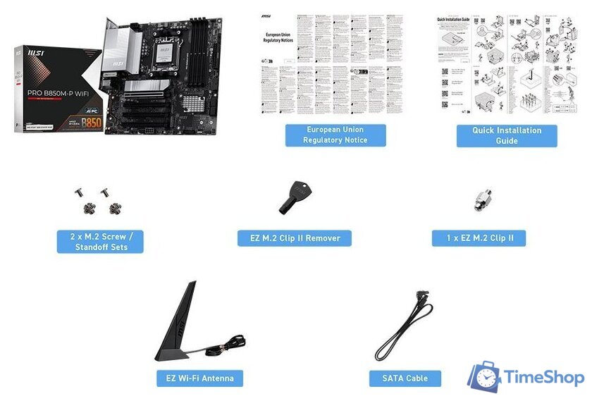 Материнская плата MSI Pro B850M-P WiFi - Изображение №2 — Интернет-магазин Time-Shop