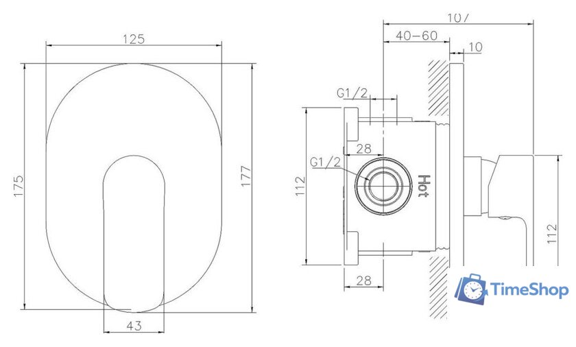 Смеситель Lauter Hidden 21СК157С-521-1 - Изображение №2 — Интернет-магазин Time-Shop