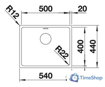 Кухонная мойка Blanco Andano 500-IF (без клапана-автомата) - Изображение №4 — Интернет-магазин Time-Shop