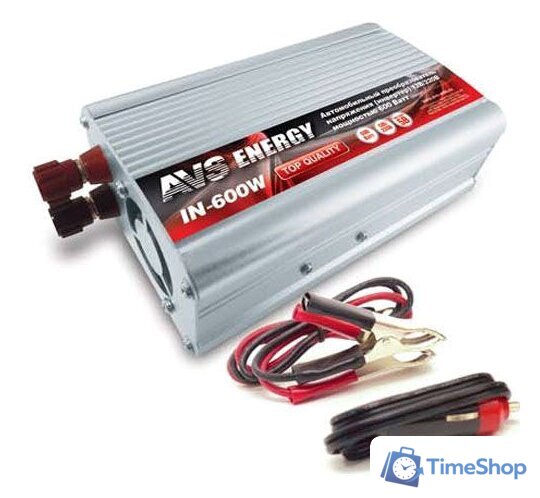 Автомобильный инвертор AVS 12/220V IN-600W - Изображение №2 — Интернет-магазин Time-Shop