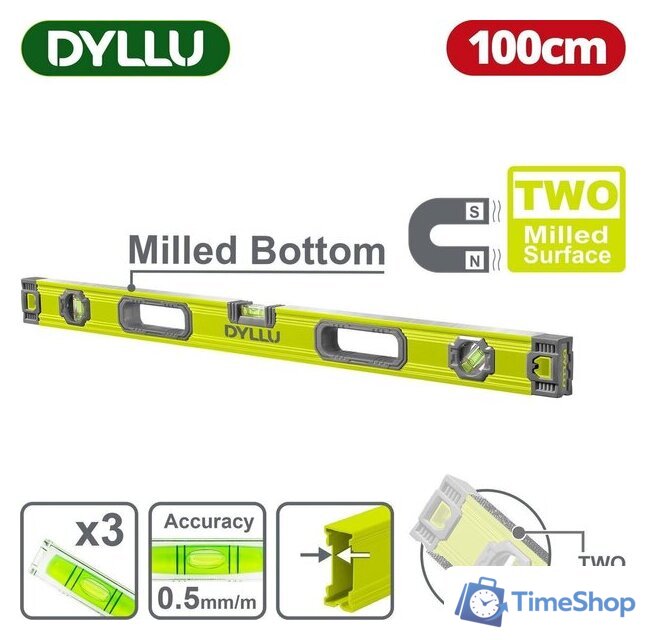 Уровень строительный Dyllu DTSL3G100 - Изображение №1 — Интернет-магазин Time-Shop