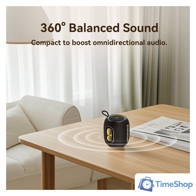 Беспроводная колонка Tronsmart T8 Mini (черный) - Изображение №6 — Интернет-магазин Time-Shop
