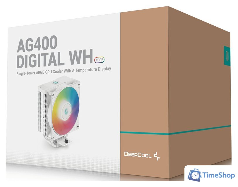 Кулер для процессора DeepCool AG400 Digital ARGB WH R-AG400-WHADMN-G-1 - Изображение №10 — Интернет-магазин Time-Shop