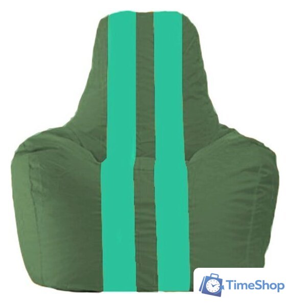 Кресло-мешок Flagman Спортинг С1.1-66 (тёмно-зелёный/бирюзовый) - Изображение №1 — Интернет-магазин Time-Shop