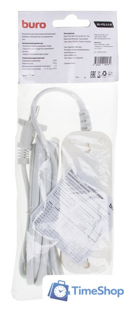 Удлинитель Buro BU-PSL3.3/W - Изображение №5 — Интернет-магазин Time-Shop