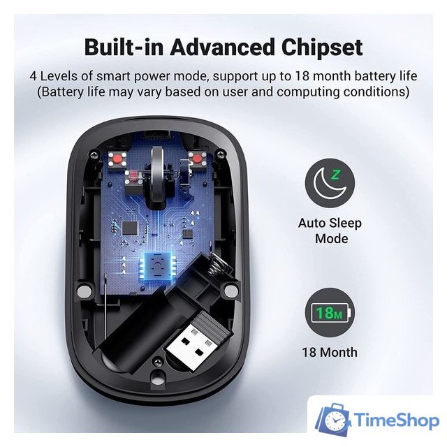 Мышь Ugreen MU001 (серый) - Изображение №6 — Интернет-магазин Time-Shop