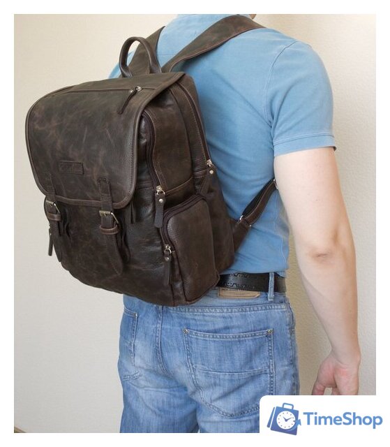 Городской рюкзак Carlo Gattini Santerno 3007-04 (темно-коричневый) - Изображение №6 — Интернет-магазин Time-Shop