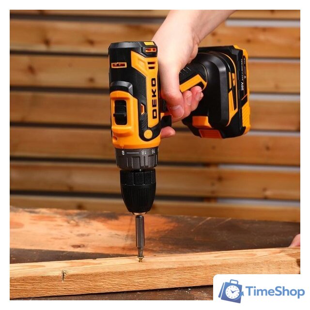 Дрель-шуруповерт Deko DKCD20-Li 085-1123 (с 2-мя АКБ, кейс) - Изображение №7 — Интернет-магазин Time-Shop