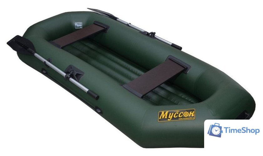 Гребная лодка Муссон S-262 НД (зеленый) - Изображение №3 — Интернет-магазин Time-Shop