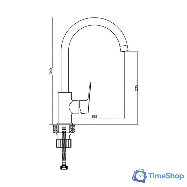 Смеситель Gross Aqua Dyno 3242285MW-B02 - Изображение №3 — Интернет-магазин Time-Shop