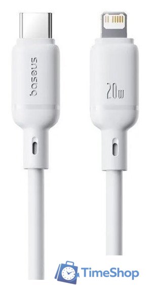 Кабель Baseus Silky Series Fast Charging Cable USB Type-C - Lightning (2 м, белый) - Изображение №2 — Интернет-магазин Time-Shop