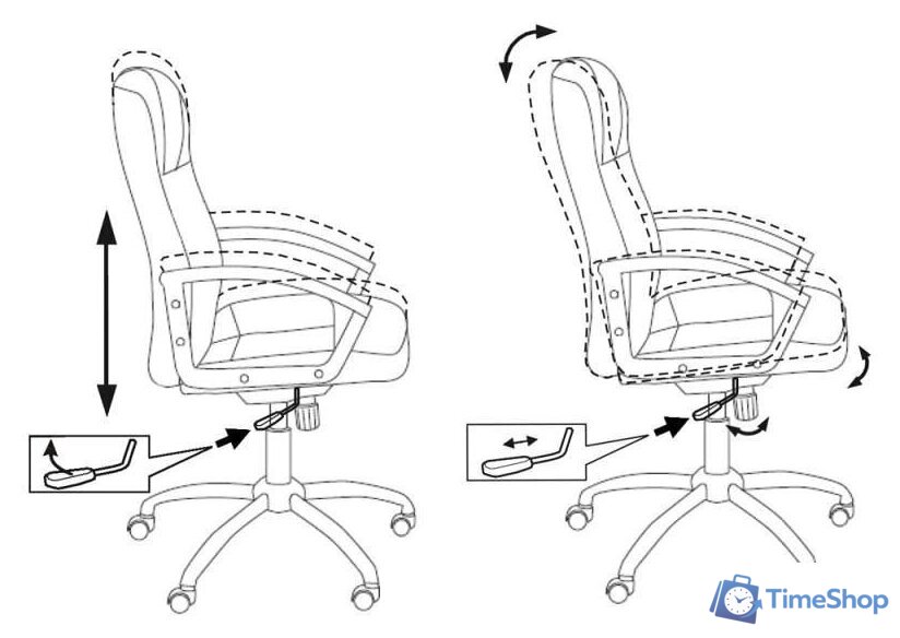 Офисное кресло Бюрократ T-800N (черный) - Изображение №5 — Интернет-магазин Time-Shop