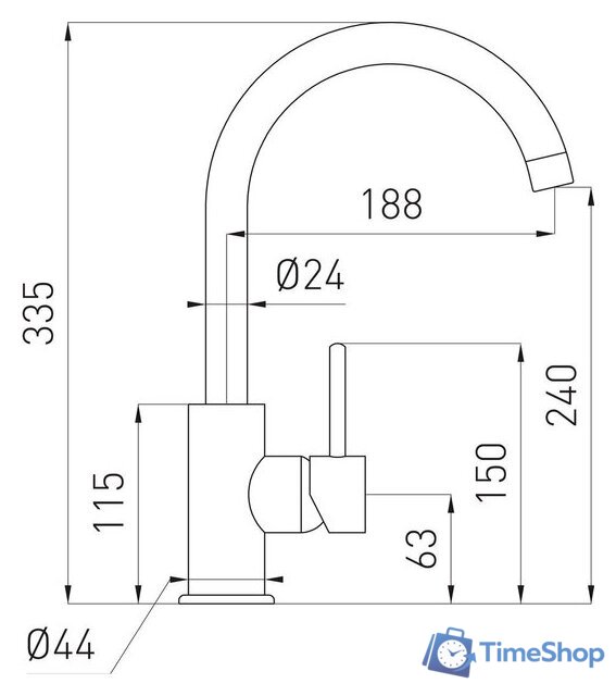 Смеситель Ferro Lugio BLG4 - Изображение №2 — Интернет-магазин Time-Shop