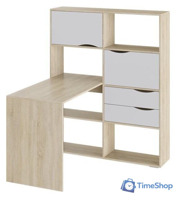 Стол Трия Письменный тип 7 (дуб сонома/белый ясень) - Изображение №1 — Интернет-магазин Time-Shop