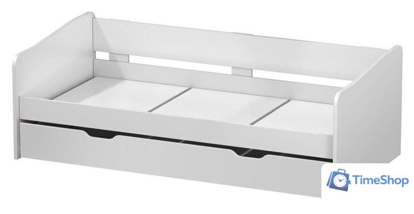 Кровать с выдвижным спальным местом Polini Kids Fun 4200 (белый) - Изображение №1 — Интернет-магазин Time-Shop