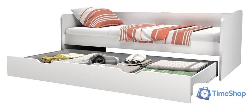 Кровать с выдвижным спальным местом Polini Kids Fun 4200 (белый) - Изображение №3 — Интернет-магазин Time-Shop