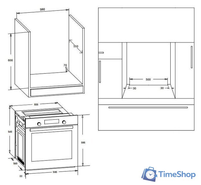 Электрический духовой шкаф Korting OKB 691 CSGW - Изображение №5 — Интернет-магазин Time-Shop
