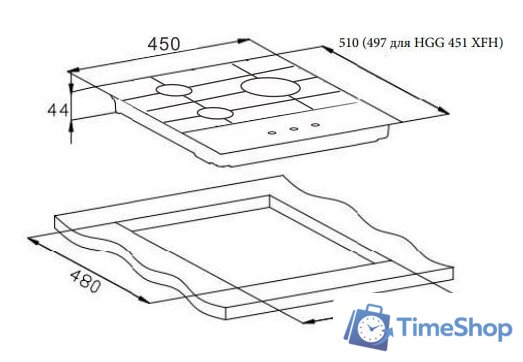 Варочная панель Weissgauff HGG 451 XFH - Изображение №4 — Интернет-магазин Time-Shop