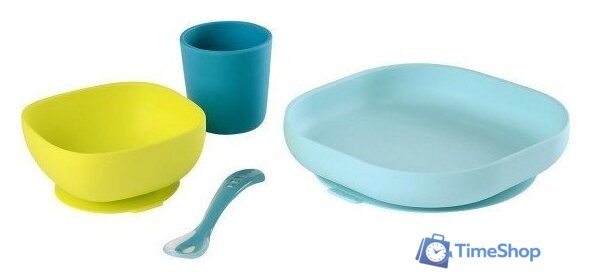 Набор детской посуды Beaba Silicone Meal Set 913428 - Изображение №2 — Интернет-магазин Time-Shop