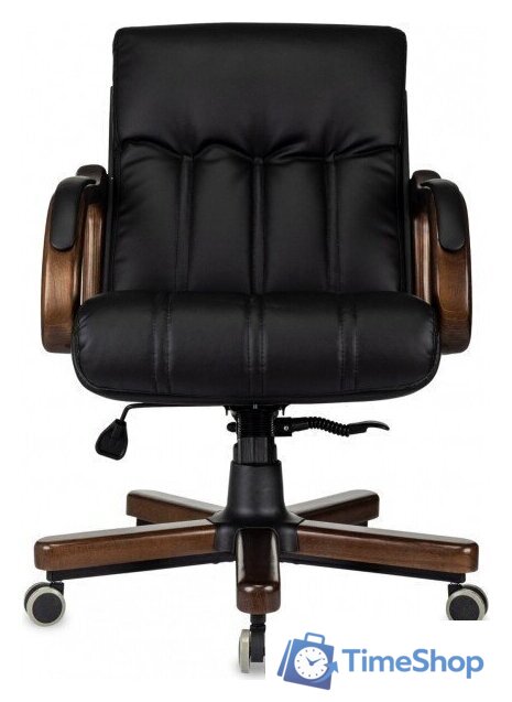 Офисное кресло Бюрократ T-9932W-LOW-Eco (черный, экокожа) - Изображение №2 — Интернет-магазин Time-Shop