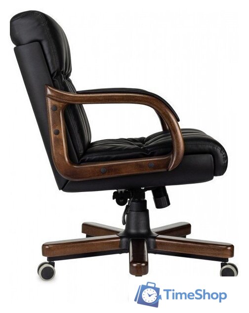 Офисное кресло Бюрократ T-9932W-LOW-Eco (черный, экокожа) - Изображение №4 — Интернет-магазин Time-Shop