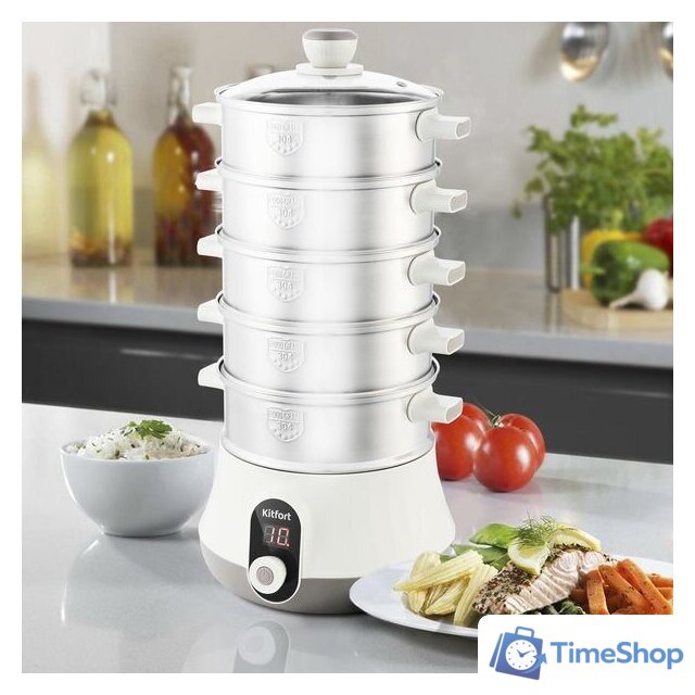 Пароварка Kitfort KT-2035 - Изображение №7 — Интернет-магазин Time-Shop